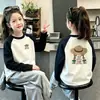 Camiseta Térmica de Manga Larga con Bloques de Color para Niñas Ropa de Otoño 2026 Nuevo Ropa Interior Cálida de Otoño/Invierno Top Interior