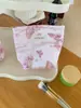 Bolsa de Cosméticos Mariposa Transfronteriza, Bolsa Pequeña Fresca Portátil para Almacenamiento de Productos para el Cuidado de la Piel, Neceser de Viaje, Bolso Cuadrado de Lona, Bolso de Mano