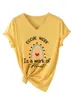 Trabalho social é um trabalho Amazon Ebay Estação Independente Moda Casual Camiseta Feminina Manga Curta Gola V