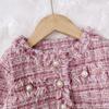 Tops de Socialité para Niñas, Ropa de Primavera y Otoño, Estilo Coreano Rosa Popular Lujo Accesible Chaqueta Cardigan Estilo Bebé para Niños y Niños de Edad Media