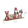 Decoraciones Navideñas Nuevas Transfronterizas Adornos de Letras de Madera Decoración de Escritorio para Vacaciones Decoración de Recepción Adornos Navideños de Madera