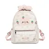 Mochila Leve de Grande Capacidade Novo Estilo Japonês Ins Alta Aparência Fresca Doce Xadrez Bolsa Escolar para Aluno do Ensino Fundamental e Médio