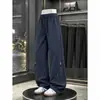 Otoño Otoño versión estrecha pantalones deportivos casuales funcionales estilo hombres y mujeres tendencia de alta calle americana pierna recta cleanfit pantalones largos