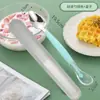 Raspador de Comida para Bebé Acero Inoxidable 316 Vajilla para Bebé Silicona Doble Cara Manzana Raspador de Comida Cuchara Herramienta para Suplementos Alimenticios Cuchara