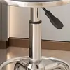 Taburete de Belleza con Ruedas, Silla para Barbería, Silla Especial Elevable para Salón de Belleza, Silla Giratoria Ajustable, Taburete Redondo, Silla para Peluquería y Manicura