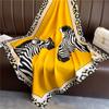Bufanda de estilo europeo y americano con estampado de leopardo para mujer, nuevo 2022 primavera y verano, chal protector solar, turbante, animal, rayas, caballo, pañuelo cuadrado