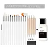 Juego de 20 pinceles para decoración de uñas, bolígrafo para pintar a color, bolígrafo para terapia de luz, bolígrafo de lavado, bolígrafo con punta de agua, bolígrafo con degradado de flores, juego completo