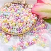 3-8mm ABS Furo Reto Pérolas de Imitação Redondas Contas Artesanais DIY Pulseira Colar Materiais para Miçangas Acessórios de Vestuário