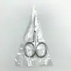 Suministro de fábrica tijeras para cejas de acero inoxidable alta calidad tijeras de belleza tijeras para cejas de goma y plástico apertura secundaria tijeras 3.5B