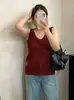 Top sin mangas de punto versátil para mujer de talla grande, estilo otoño 2026, ropa exterior e interior para mujer de talla grande