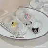 Nuevo Anillo para el Cabello de Dibujos Animados Sanrio Color Merlot, Cuerda de Teléfono, DIY Pegamento de Crema, Hielo Lindo Dulce, Cuerda para el Cabello Infantil