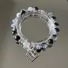 Mercadoria Inspirada em Assassin Wu Liqi: Pulseira de Contas com Franjas Explosivas de Camada Dupla, Acessório de Pulseira de Anime com Design de Nicho