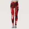 Leggings Femininos de Moda Europeus e Americanos Transfronteiriços para o Dia dos Namorados de 2026, Formato de Coração, Estampa Digital Personalizada, Casuais, Slim Fit