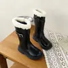 Botas de Moda Otoño/Invierno para Mujer 2026 Nuevo Estilo Versátiles Botas Altas Suela Gruesa Botas de Nieve Cálidas con Forro de Terciopelo Botas Altas