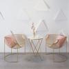 Silla Popular de Internet Taburete de Tocador Hierro Nórdico Lujo Ligero Silla Perezosa de Ocio con Respaldo Mesa y Silla Pequeña para Balcón para Habitación de Niña