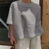 2021 venta rápida tongya maxun caliente estilo de comercio exterior europeo y americano color liso holgado urbano casual top de cuello redondo