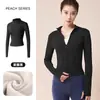 Conjunto de Yoga Otoño e Invierno para Mujer, Terciopelo Plus, Cuello Alto, Cremallera, Chaqueta de Fitness, Adelgazante, Moldeador Corporal, Running, Fitness, Conjunto Deportivo