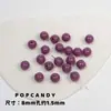 Colección de Cuentas Redondas Acrílicas de Color Sólido Pulsera Collar Cadena para Teléfono Móvil Cuentas Agujero Recto Básico Joyería Colorida Cuentas Sueltas