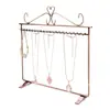 Soporte de Exhibición de Collares de 19 Ganchos para Montaje de Puesto, Estante de Exhibición de Joyería de Hierro Forjado, Estante de Almacenamiento de Collares para el Hogar