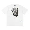 Saint vintage americano high street vintage print cabeça manga curta juventude solto t-shirt hip hop esboço t