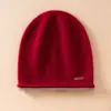 Moda Sombrero 100% Cachemir Puro Otoño e Invierno Sombrero de Punto para Mujer Sombrero Cálido Sombrero Pequeño que Muestra la Cara Sombrero para Ciclismo al Aire Libre Sombrero para el Frío