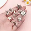 Transfronterizo Nuevo Xizang Estrella de Plata Luna Sol Estrella de Cuatro Puntas Aleación Aleatoria Joyería Accesorios Colgante para Bolso de Collar DIY
