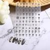 Pegatina de Relieve para Uñas Cruz Estrella Blanco y Negro Corazón Cro Cro Corazón Marco de Fotos Francés Retro Decoraciones de Pegatinas Estereoscópicas para Uñas