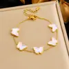 Cadena para Clavícula Rosa Mariposa Dulce y Fresca de Gelatina Coreana y Japonesa Cadena Fina de Acero Inoxidable Chapado en Oro Juego de Accesorios de Insectos
