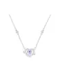 Colar Planeta do Amor Feminino Luxo Leve Alto Padrão Zircônia Totalmente Cravejada Corrente para Clavícula Moda Criativa Nicho Pingente de Coração