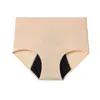 Pantalones fisiológicos de talla grande europeos y americanos con espejo cruzado para mujer, absorbentes, transpirables, con orificio para toalla sanitaria, cuatro capas a prueba de fugas, ropa interior menstrual para mujer