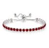 Pulsera de Tenis Ajustable para Mujer con 12 Piedras de Nacimiento de 4 mm, Fila Única Completa de Diamantes, Pulsera de Piedras Preciosas Transfronteriza Europea y Americana