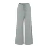 Pantalones de corte relajado, fluidos, de pierna recta, hasta el suelo para otoño/invierno 2026, con cintura alta, cordón, cintura elástica y diseñados para fitness, deportes y uso casual, con corte de pierna ancha