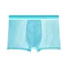 Roupa Íntima Masculina de Seda Gelada Verão Boxer Finos Antibacteriano Respirável Tamanho Grande Shorts Boxer Respiráveis Esportivos Masculinos
