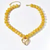 Collar con colgante de corazón grande de resina de color degradado contrastante, dulce, lindo y colorido, para mujer, de Amazon, transfronterizo