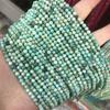 Turquesa natural corte cuenta redonda 2-4mm facetada mineral en bruto Perú cuentas de pino DIY semiacabada cadena larga de cuentas