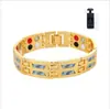 Pulseira Magnética Dupla Fileira Nova Europeia e Americana Pulseira Larga de Moda Masculina com Adesivo de Fibra de Carbono Exclusivo Transfronteiriço