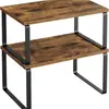Estante de almacenamiento de escritorio de combinación de hierro y madera transfronterizo, organizador apilable para encimera, especiero de cocina, organizador de baño
