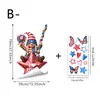 Pegatinas de Vidrio con Mariposas Florales Rojas, Azules y Blancas para el Día de la Independencia Americana, Pegatinas Estáticas para Ventana sin Adhesivo, Pegatinas Decorativas para Ambiente Festivo
