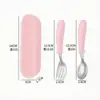 Cuchara de Acero Inoxidable 304, Vajilla Infantil Estilo Escandinavo, Cuchara y Tenedor de Aprendizaje para Bebé, Cuchara para Suplemento Alimenticio de Bebé, Vajilla Portátil