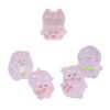 Cerdito luminoso tridimensional de resina con dibujos animados, accesorios de joyería DIY, llavero colgante para coche, micro paisaje, pequeños adornos.