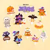Caixa de Almoço de Polpa de Halloween Decoração de Bolo Fantasma Engraçado Demônio Abóbora Pom-pom Chapéu Pequeno Acessórios de Inserção