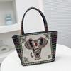 Bolsa de Mujer con Elefante al por Mayor Estilo Yunnan Bordado Doble Cara Portátil al Hombro Nueva Casual Tela Jacquard Tailandesa Comercio Exterior