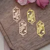 Colgante Floral Hueco Vintage Aleación Electrochapada Accesorios para Joyería DIY Conector de Pulsera Estilo Retro Artístico