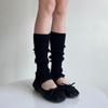 Calcetines de felpa de otoño e invierno para mujer, tejido cubre piernas cálido, clásico retro, estilo perezoso, textura, set de calcetines de paso, personalidad, combinable con todo