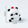 Fofo Pelúcia Panda Vermelho Escalador de Bambu Cena Acessório de Decoração DIY Chaveiro Ornamento de Mesa para Carro