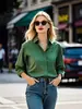 Camisa Blanca Nueva de Primavera y Otoño para Mujer Camisa Holgada de Manga Larga Ropa de Trabajo para Mujer de Comercio Exterior Estación Independiente Europea y Americana Transfronteriza