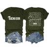 Amazon ebay estação independente camiseta casual Sênior 2025 Sênior impressão dupla face manga curta personalidade