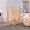 Conjunto de Copos de Vidro Domésticos Hexagonal Diamante para Whisky Copo Doméstico para Suco Copo de Água Copo de Origami para Presente