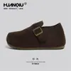 Moda Global Sapatos Birkenstock para Mulheres 2025 Novo Outono/Inverno Botas de Neve Espessadas Forradas com Lã Sapatos de Algodão Quentes para Calçar