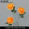 Peônia Artificial de Caule Único com Três Flores e Folhas para Decoração Externa, Flores de Casamento, Arranjos Florais de Casamento e Montagem de Cenário